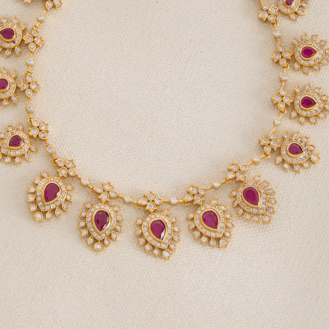 Aruni Pear Short Necklace