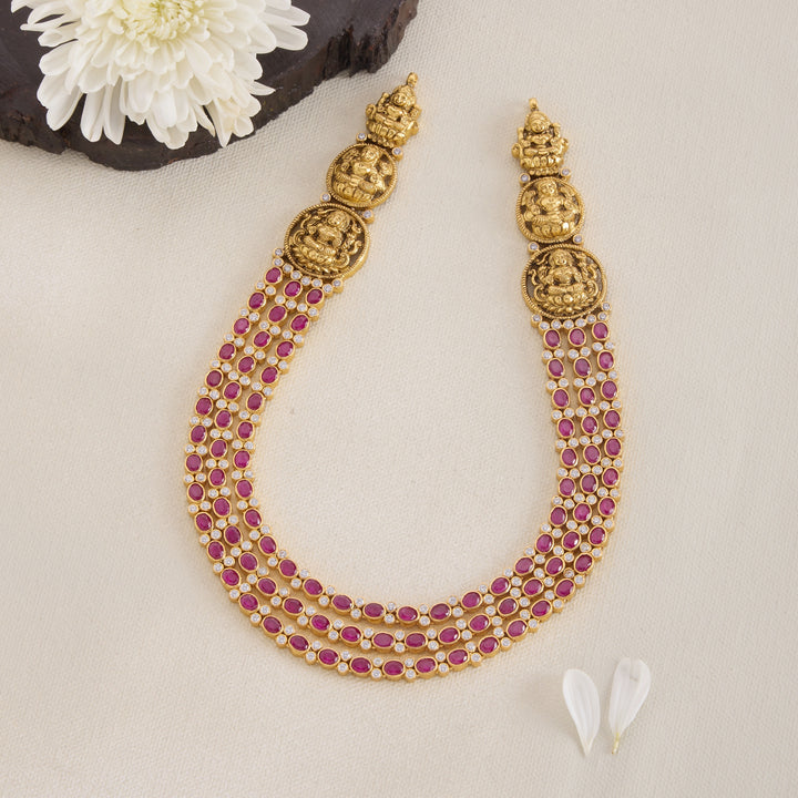 Bhagyashree Triple Strand Short Necklace