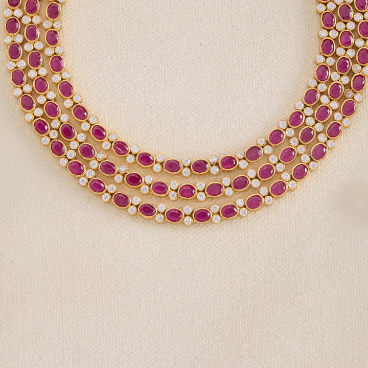 Bhagyashree Triple Strand Short Necklace