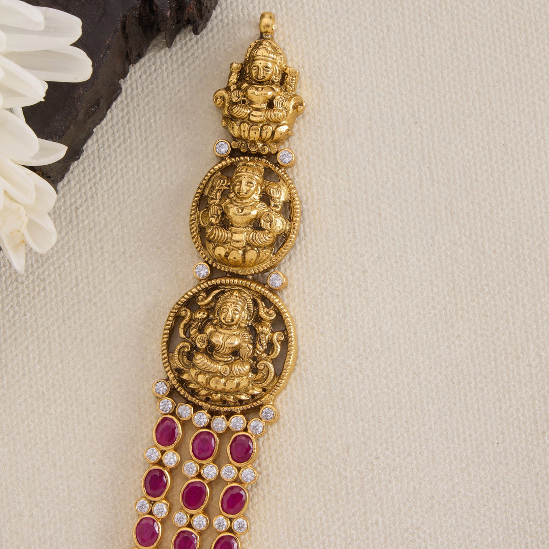 Bhagyashree Triple Strand Short Necklace