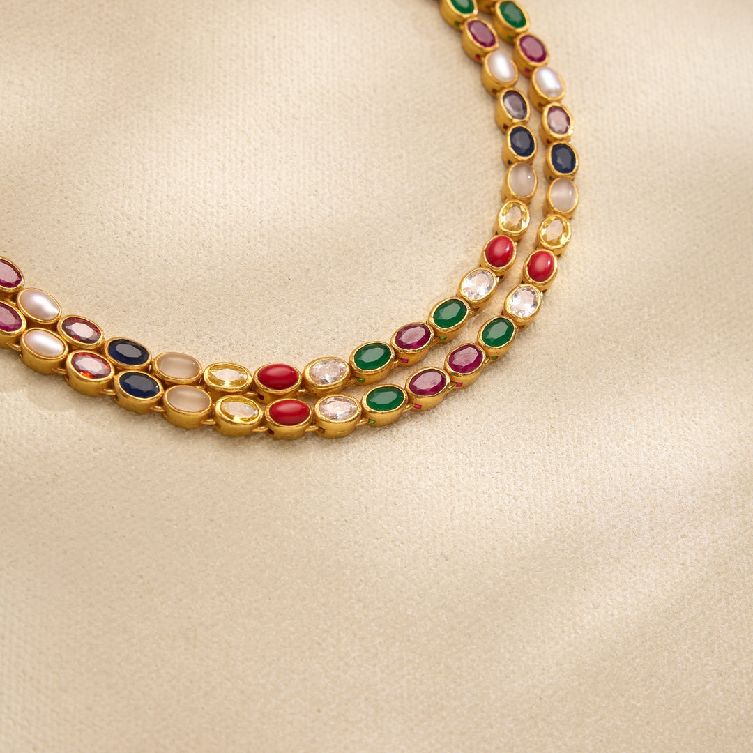 Vastra Navaratna Necklace