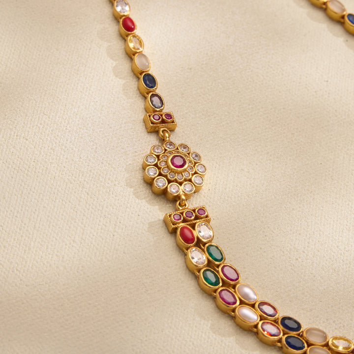 Vastra Navaratna Necklace
