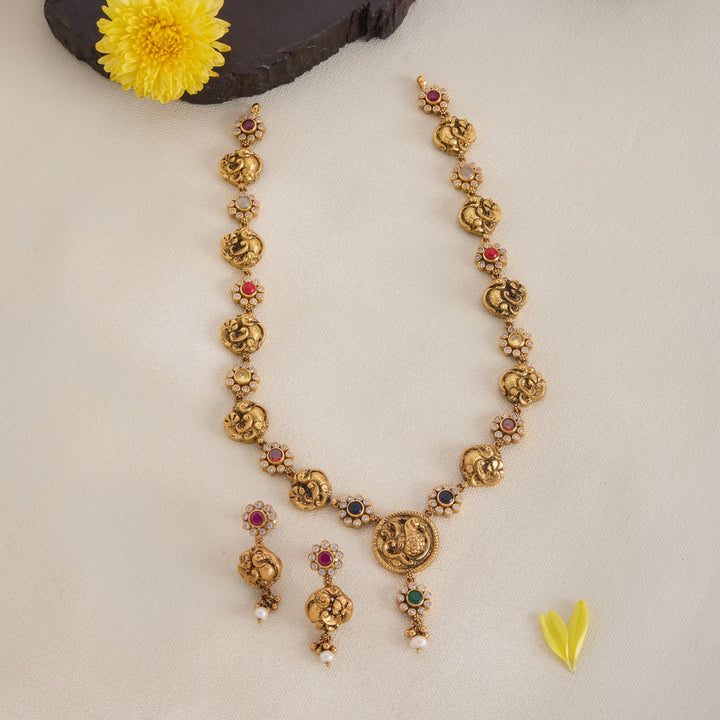 Floral Wing Necklace Set