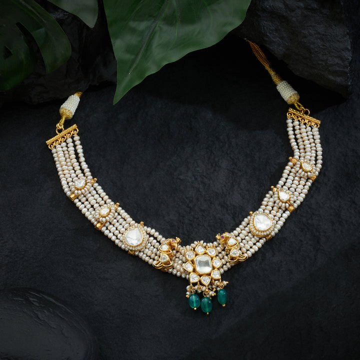 Pearlora Moire Choker
