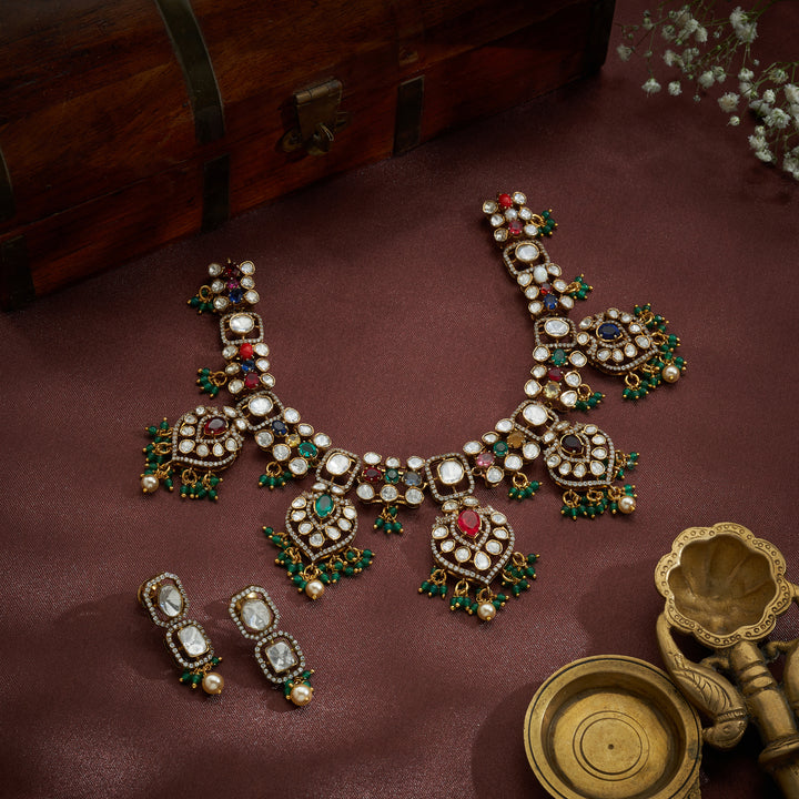 Victorian-Navamani Necklace Set