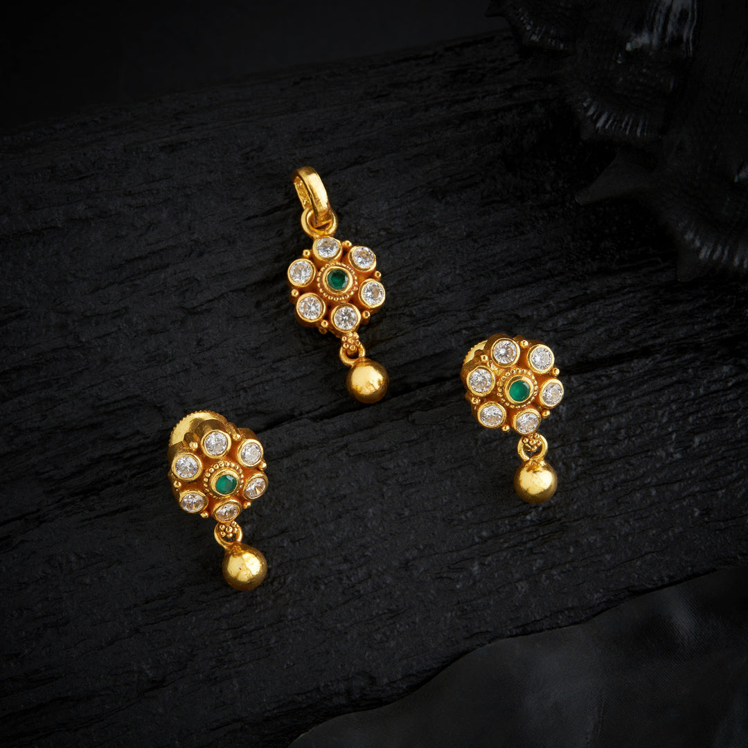 Blossom Stone Pendant Set
