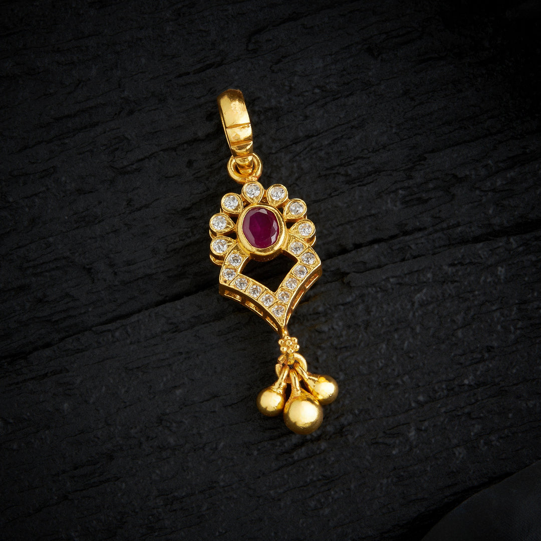 Aadha-Flora Stone Pendant Set