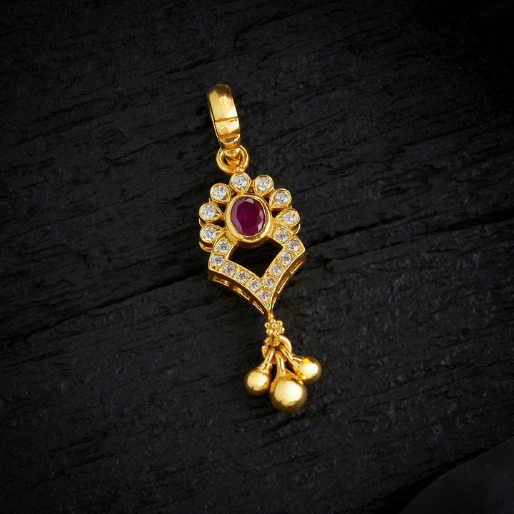 Aadha-Flora Stone Pendant Set