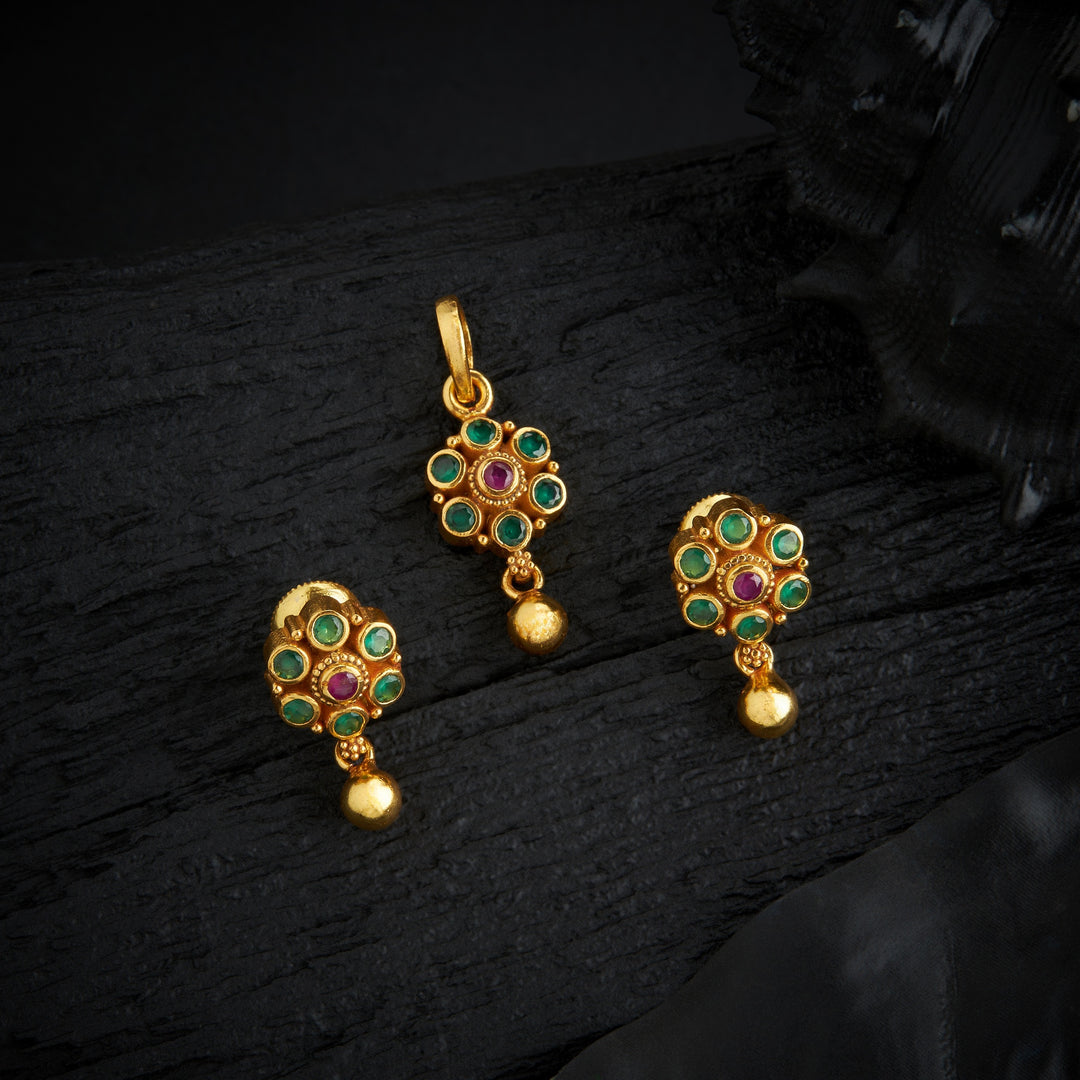 Blossom Stone Pendant Set