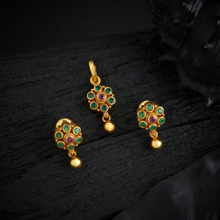 Blossom Stone Pendant Set