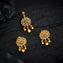 Panna-Pushp Stone Pendant Set