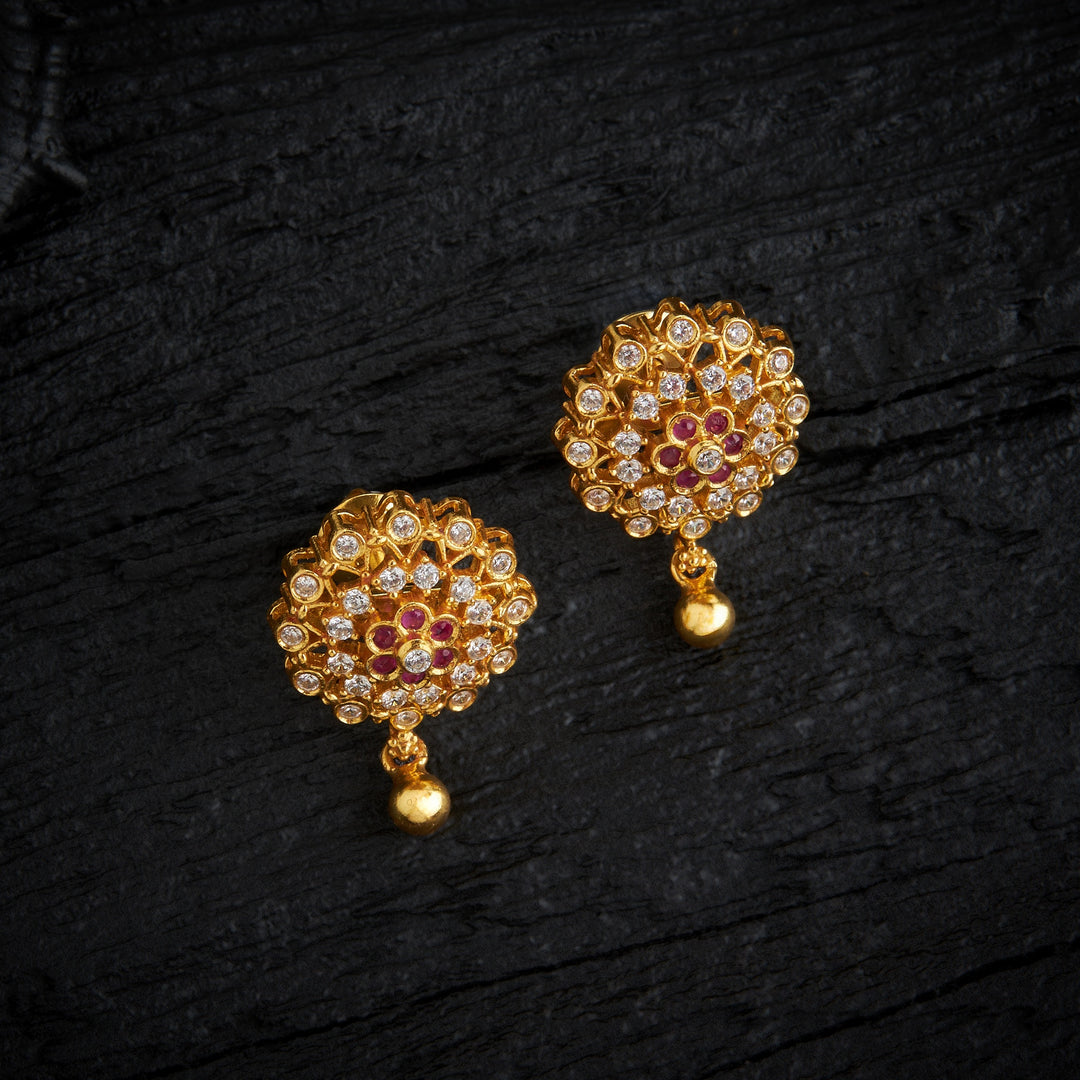 Rosy Bloom Stone Pendant Set