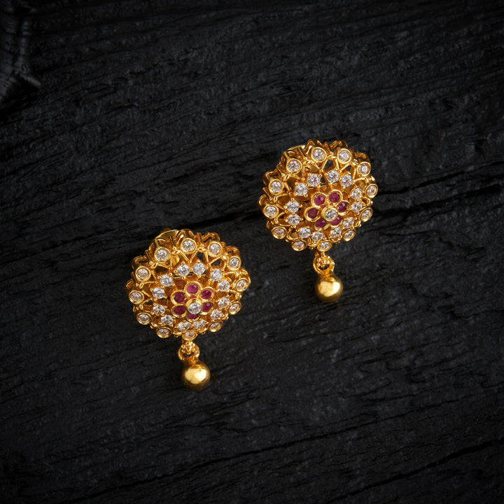 Rosy Bloom Stone Pendant Set