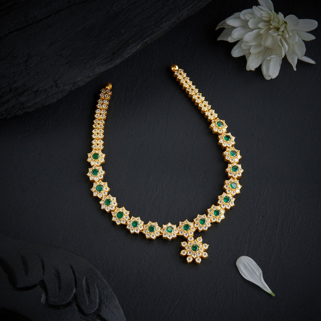 Floral Glow Stone Necklace