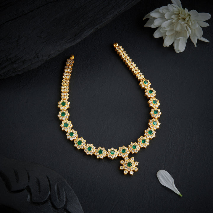 Floral Glow Stone Necklace