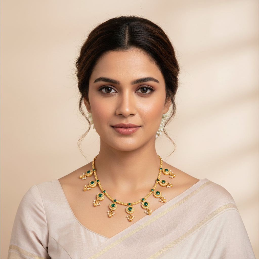 Circle-Panna Stone Necklace