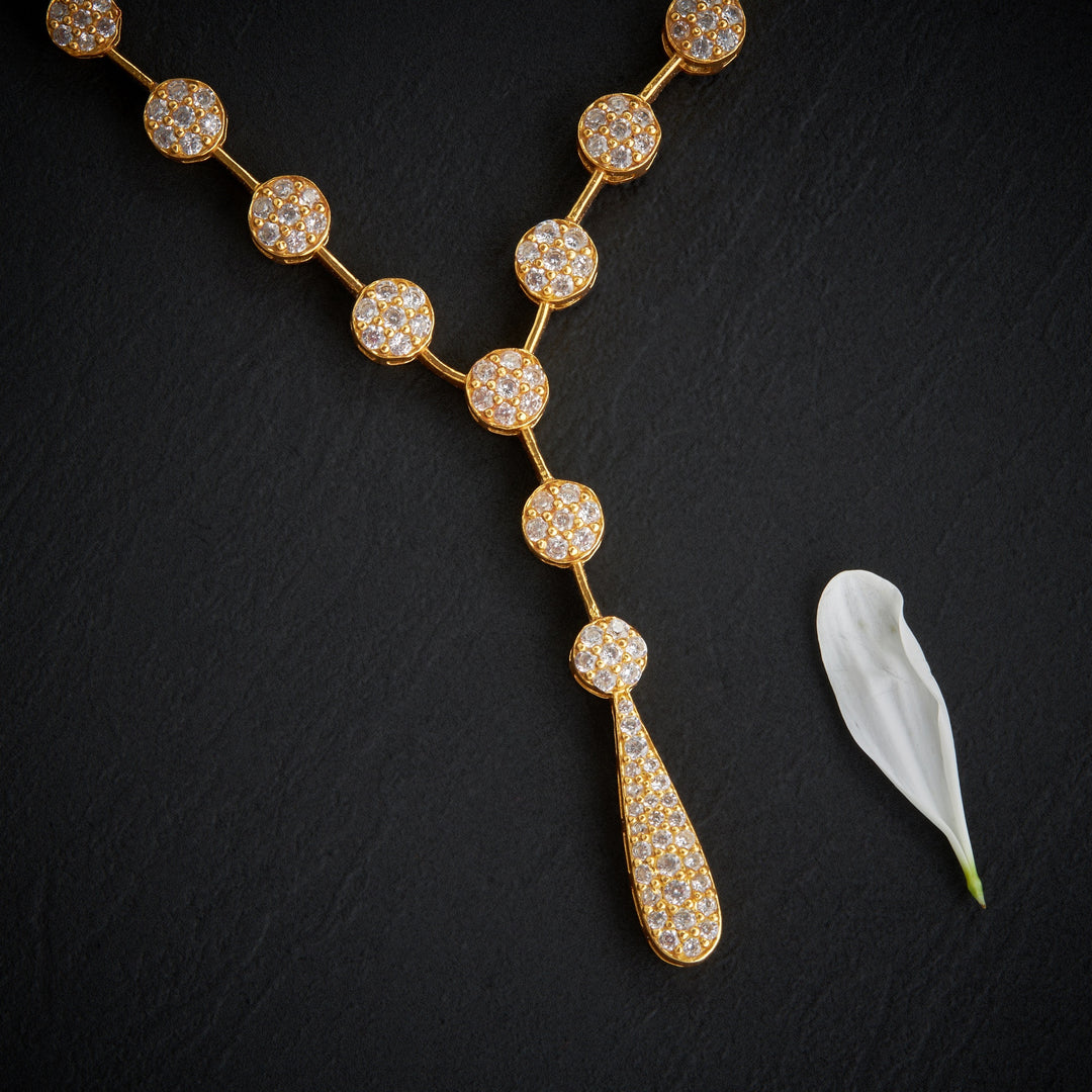 Crystal Drop Stone Necklace