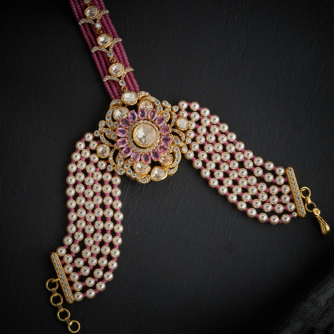 Blush-Floral Victorian Haath Phool