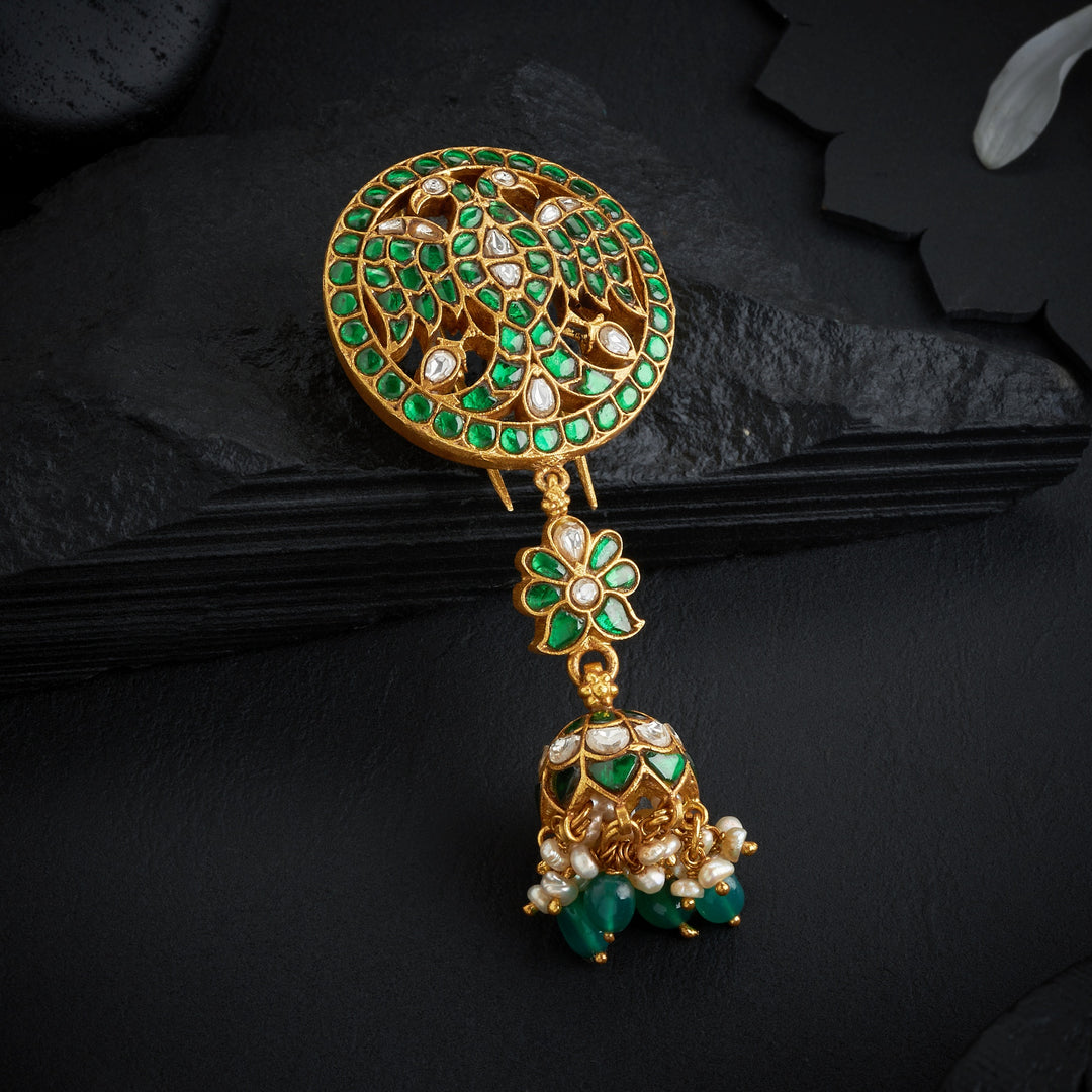 Gandaberunda Kundan Hair Brooch