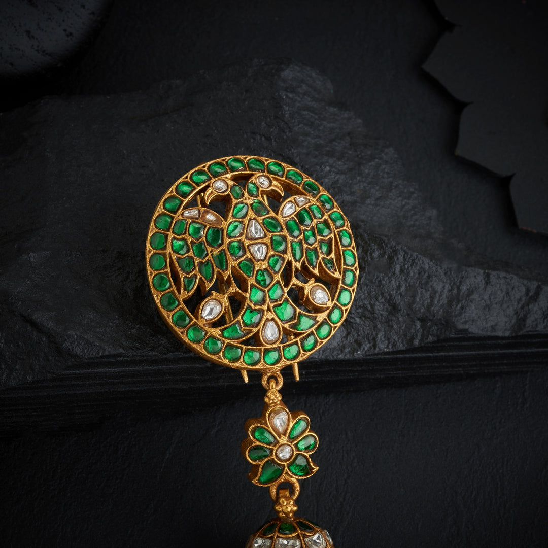 Gandaberunda Kundan Hair Brooch