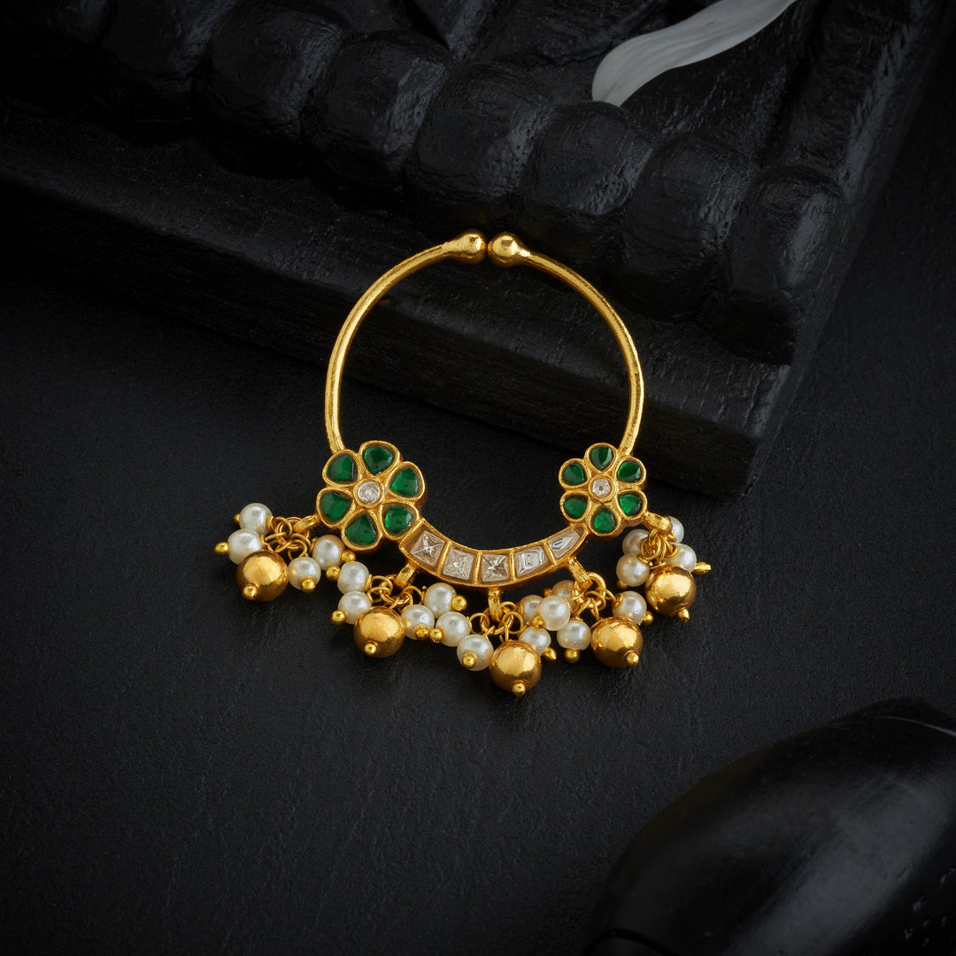 Dulhan Floral Kundan Nath