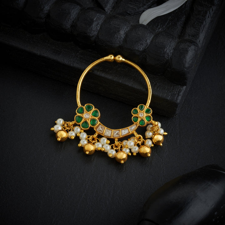 Dulhan Floral Kundan Nath