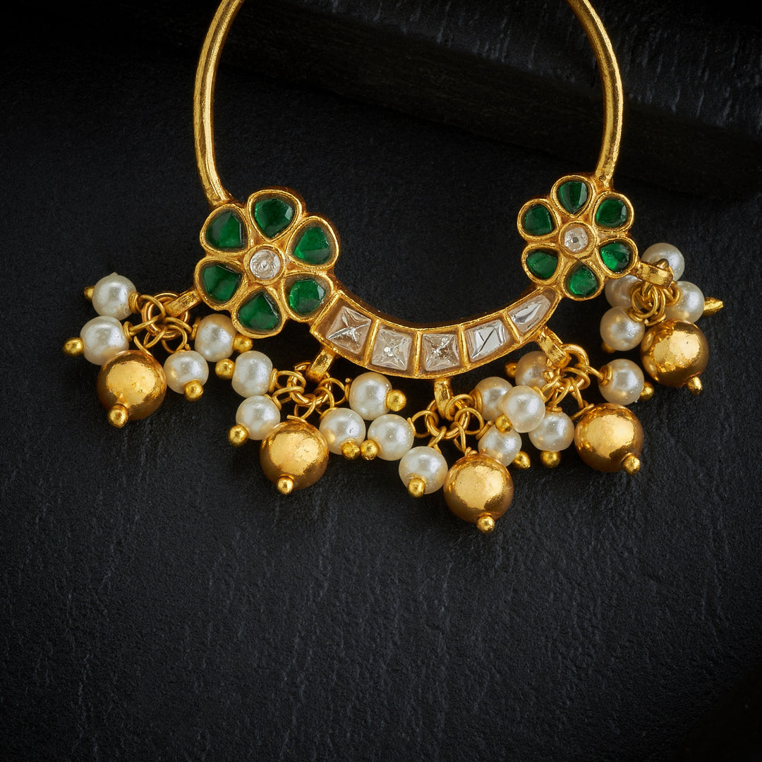 Dulhan Floral Kundan Nath