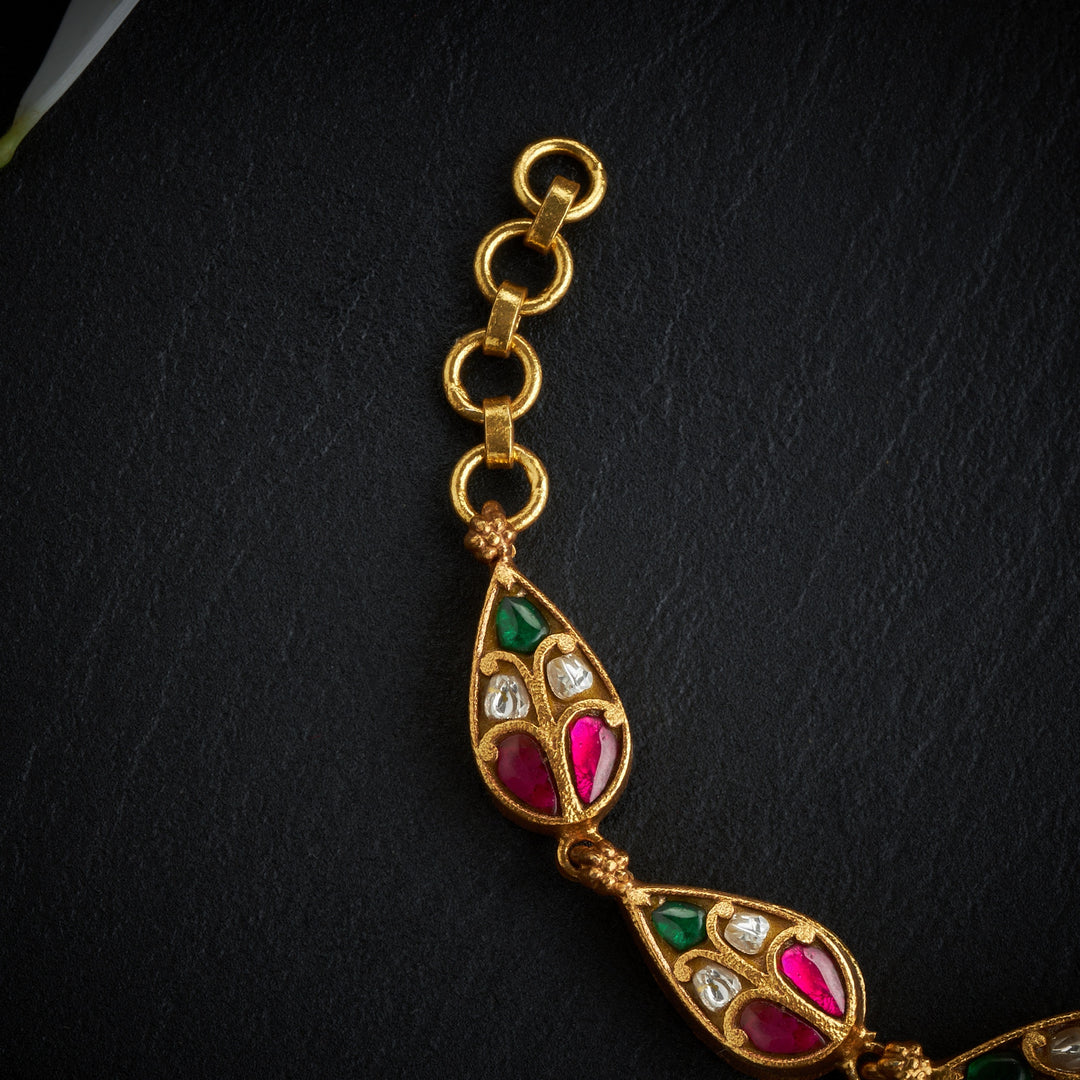 Pear Pushpa Kundan Bracelet