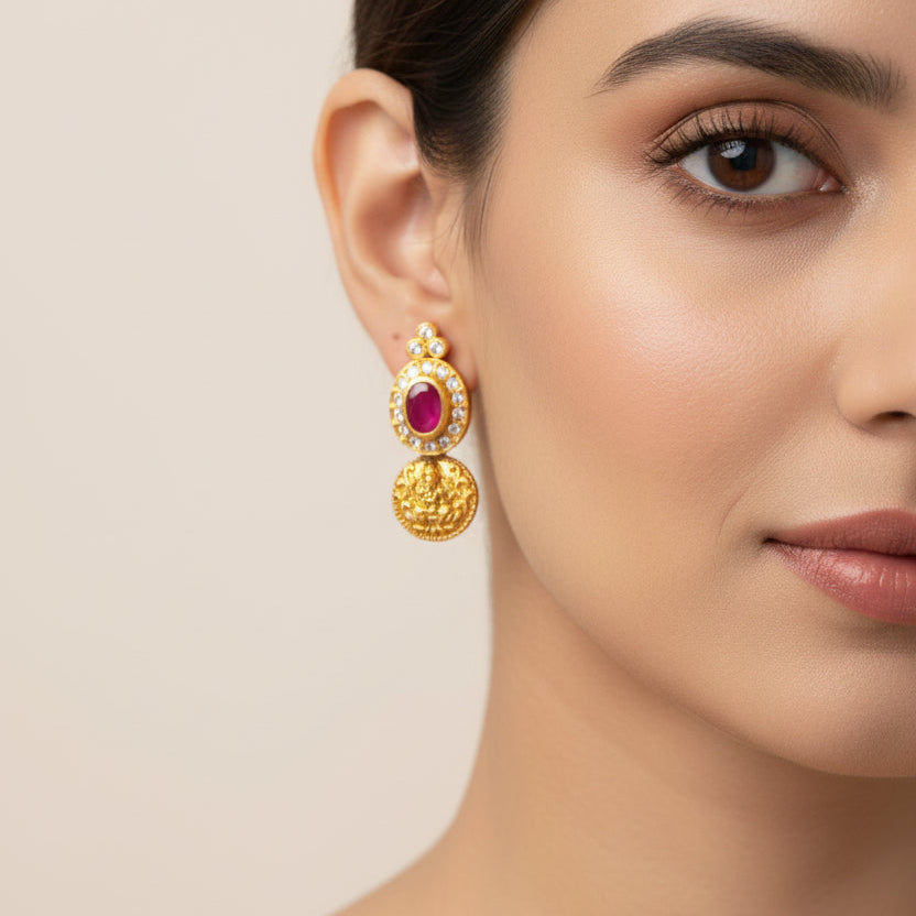 Ganesh-Glow Temple Studs