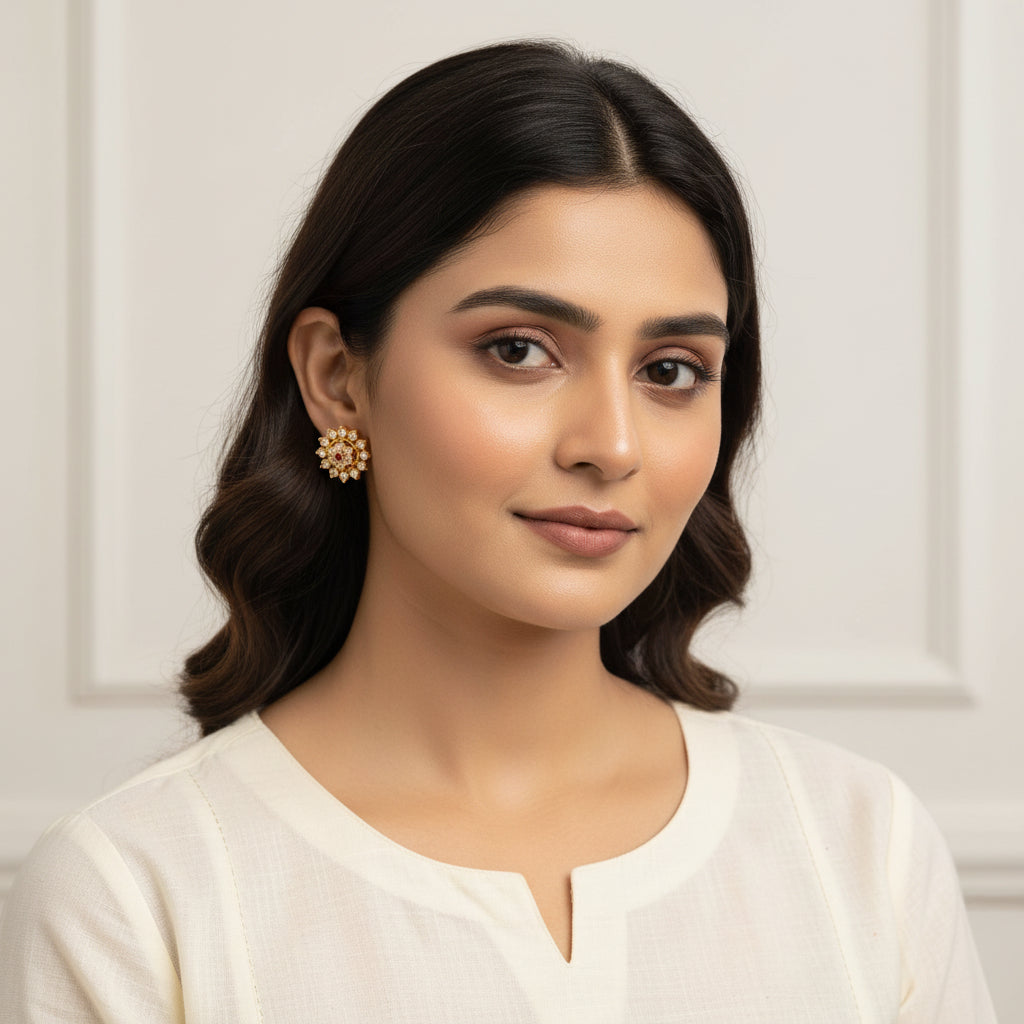 Lalima Blossom Stone Studs