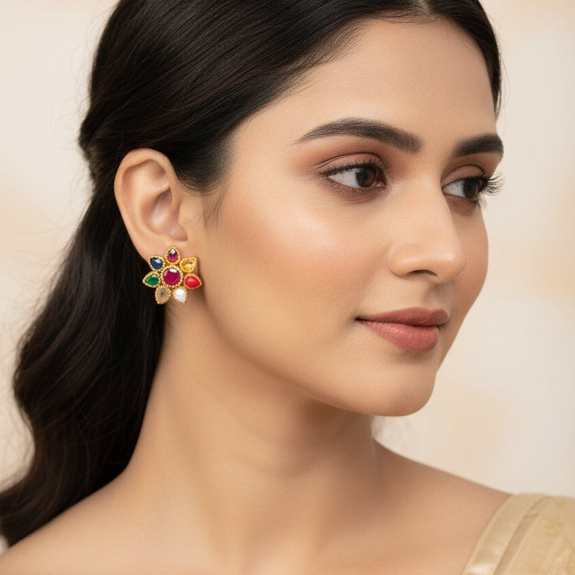 Navamani Stone Studs