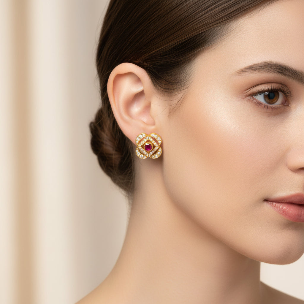 Crimson Stone Studs
