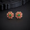 Crimson Petal Stone Studs