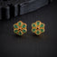 Green-Flora Stone Studs