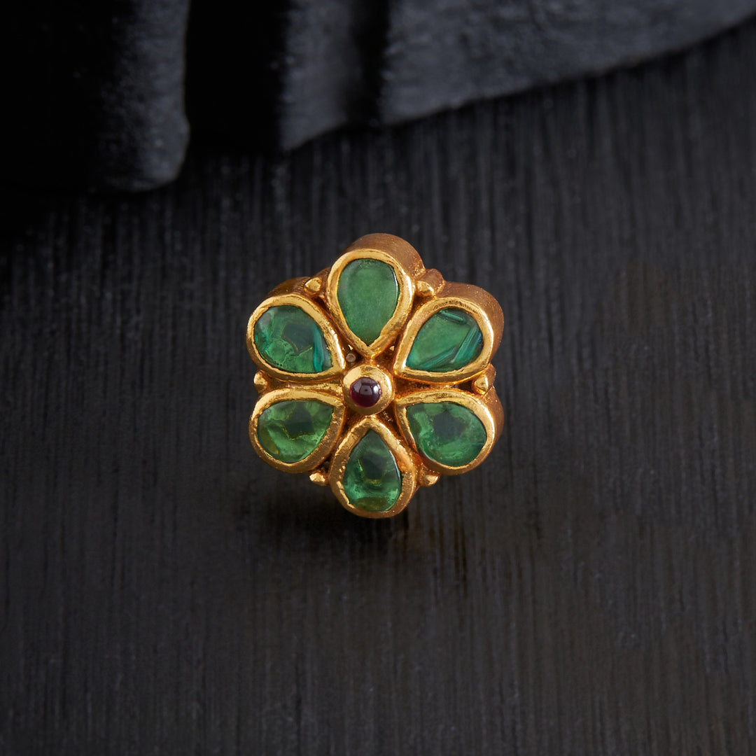 Green-Flora Stone Studs