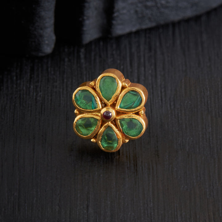 Green-Flora Stone Studs