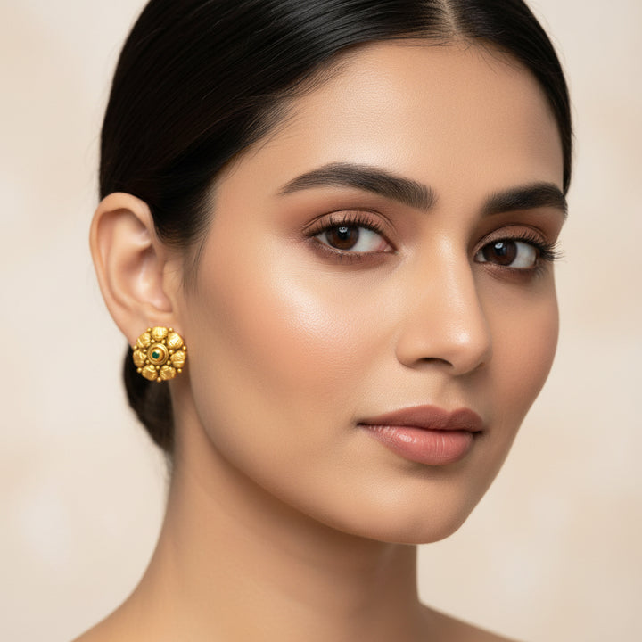 Pushparaga Nakshi Studs