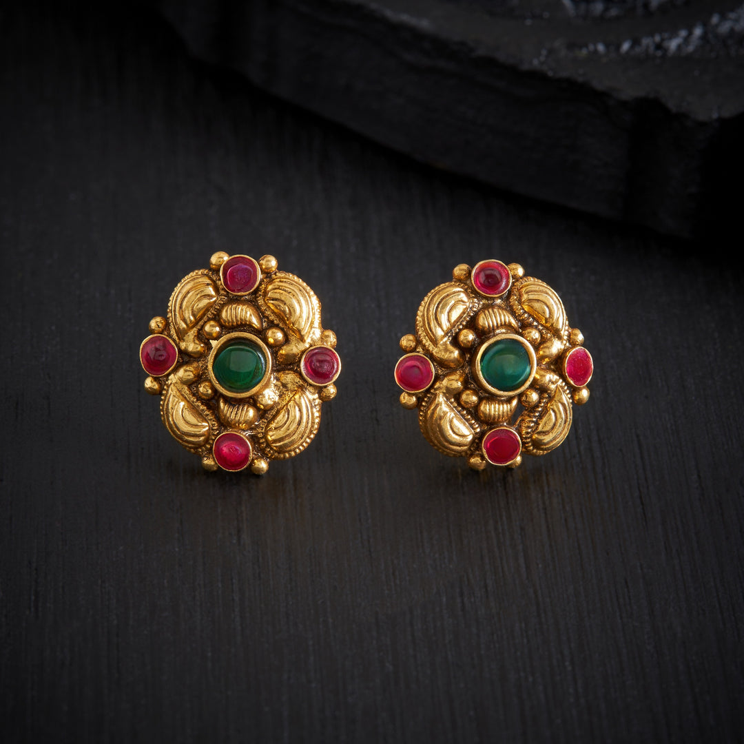 Mang-Floral Nakshi Studs