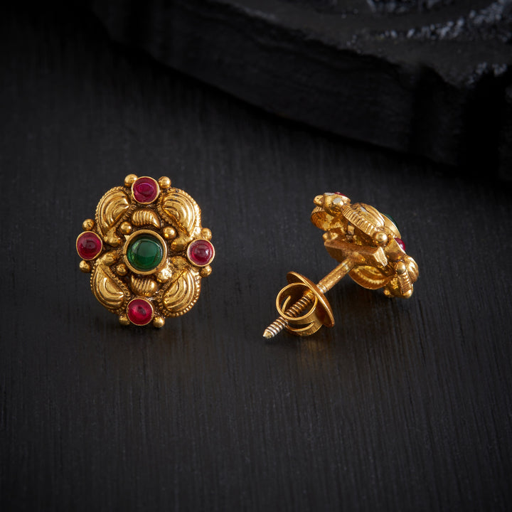 Mang-Floral Nakshi Studs