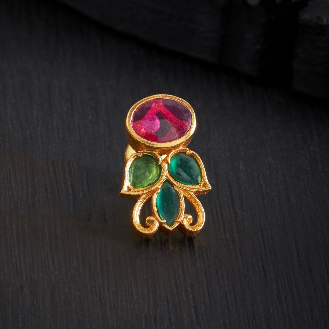 Oval-Leaves Stone Studs