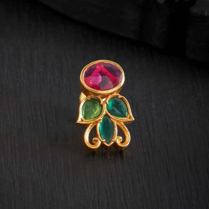 Oval-Leaves Stone Studs