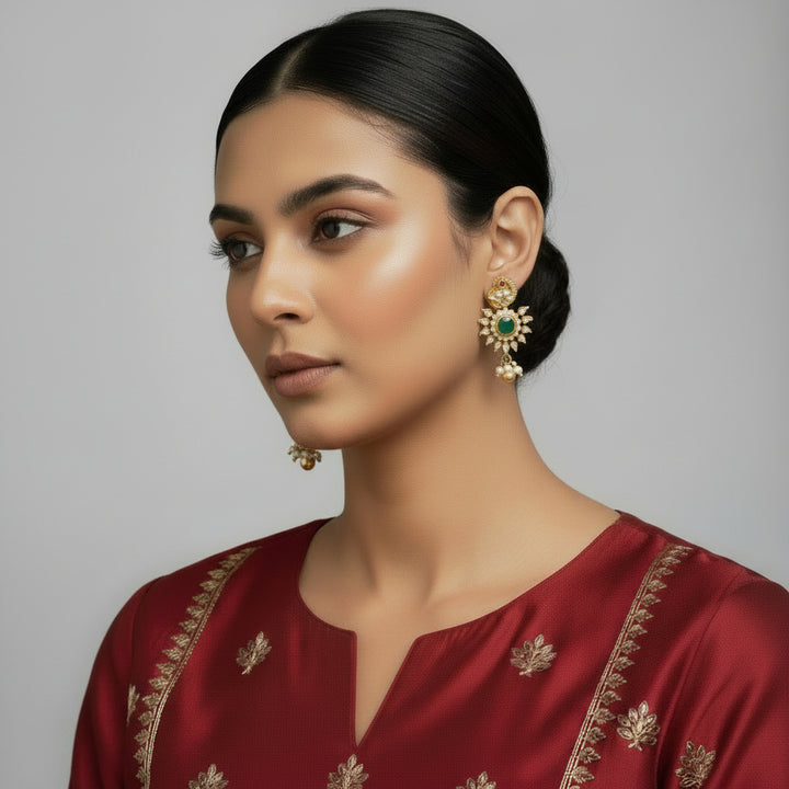 Mayura Manjari Stone Danglers