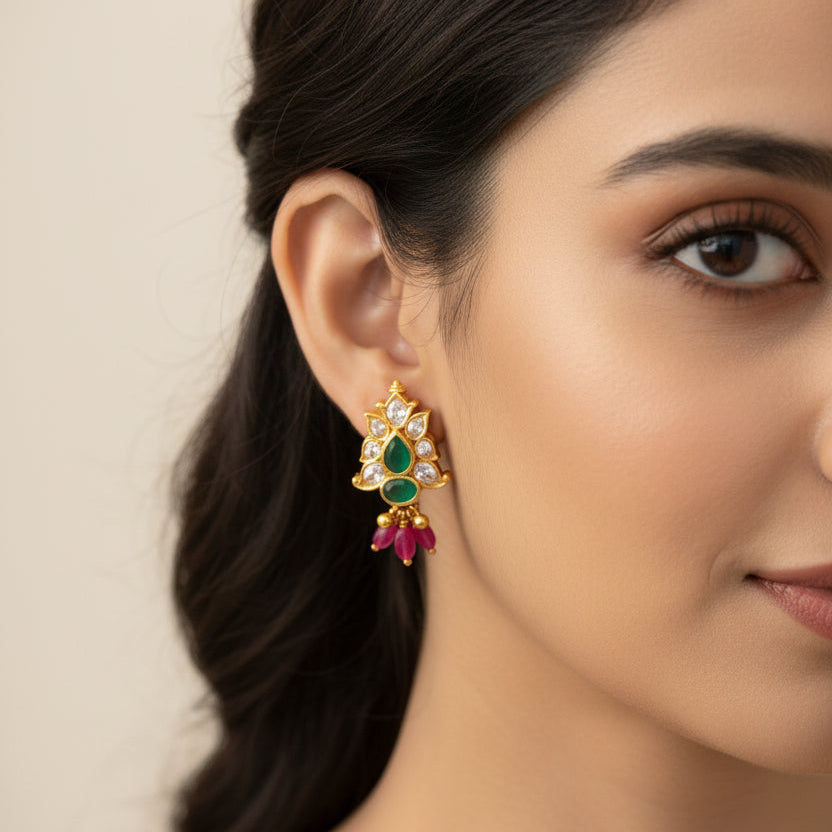 Lotus Luxe Stone Studs