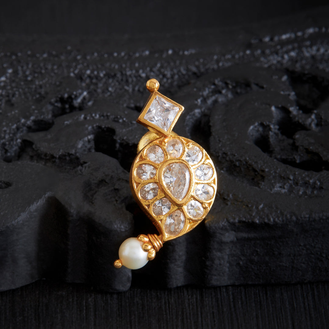 Mango-Sparkle Stone Studs