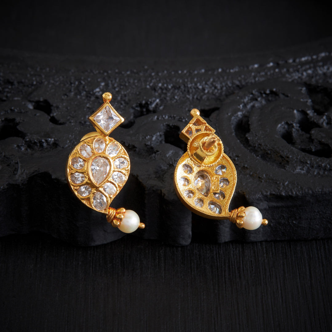 Mango-Sparkle Stone Studs