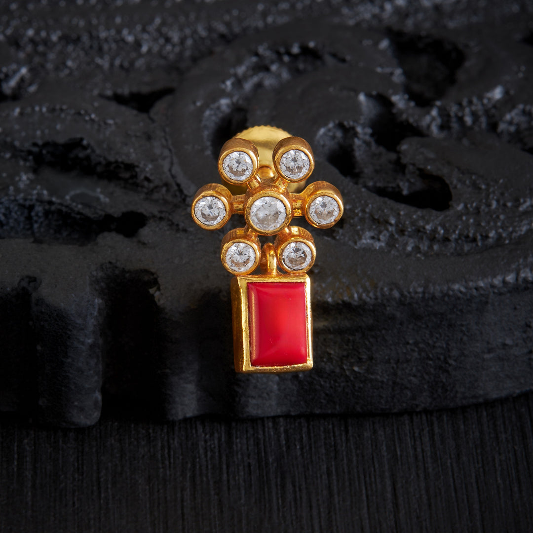Coral-Flora Stone Studs
