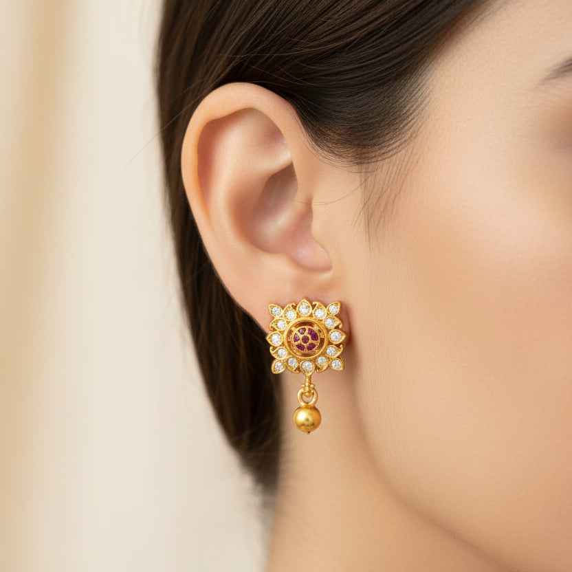 Petal Glow Stone Studs
