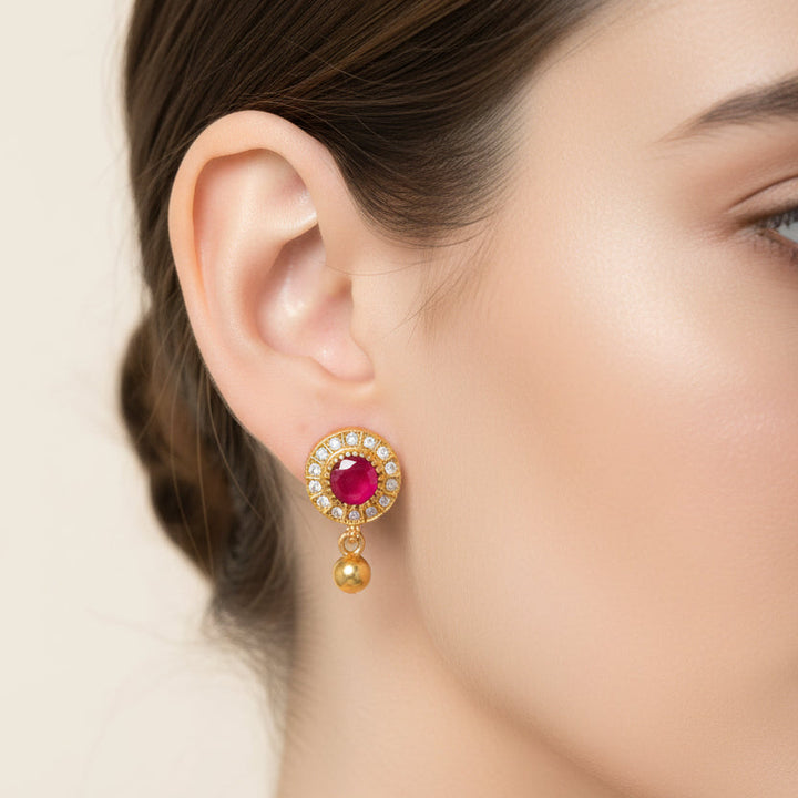 Opal Dot Stone Studs