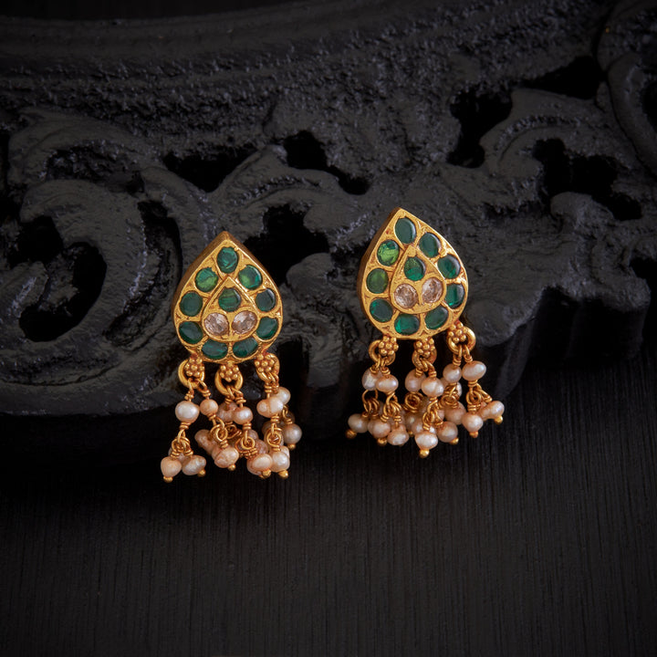 Panna-Moti Stone Danglers
