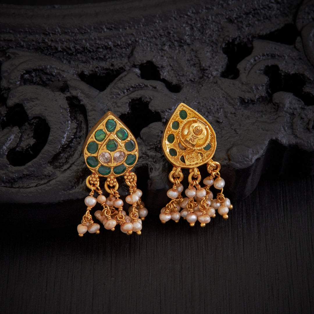 Panna-Moti Stone Danglers